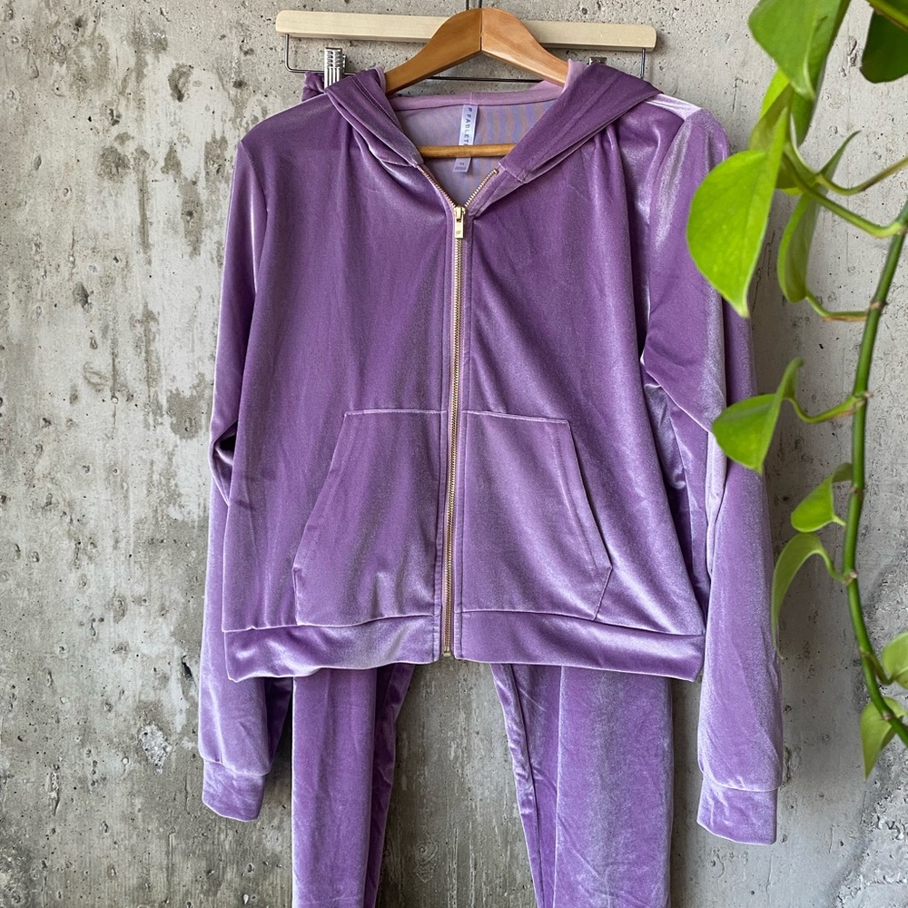 Fabletics velour track suit